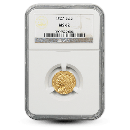 $2.50 Indian Head Gold Quarter Eagle - NGC/PCGS MS62 - Random Year