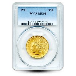 $10 Indian Head Gold Eagle - NGC/PCGS MS64 - Random Year
