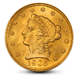 $2.50 Liberty Head Gold Quarter Eagle - AU - Random Year