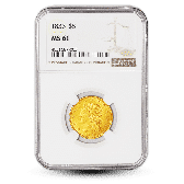 $5 Liberty Head Gold Half Eagle -...